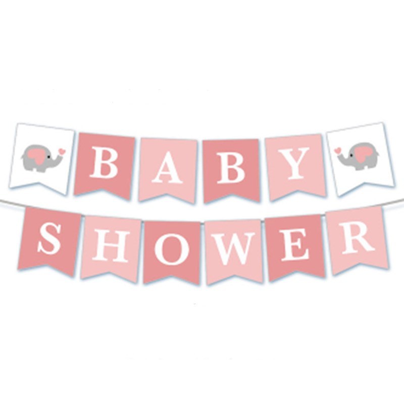 Baby Shower Party Pull Flag Banner