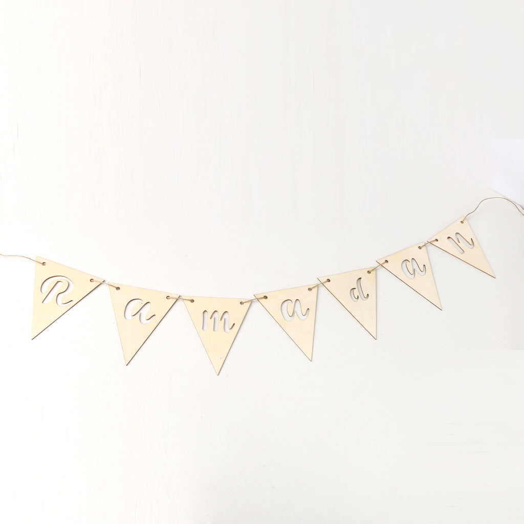 Ramadan wooden banner