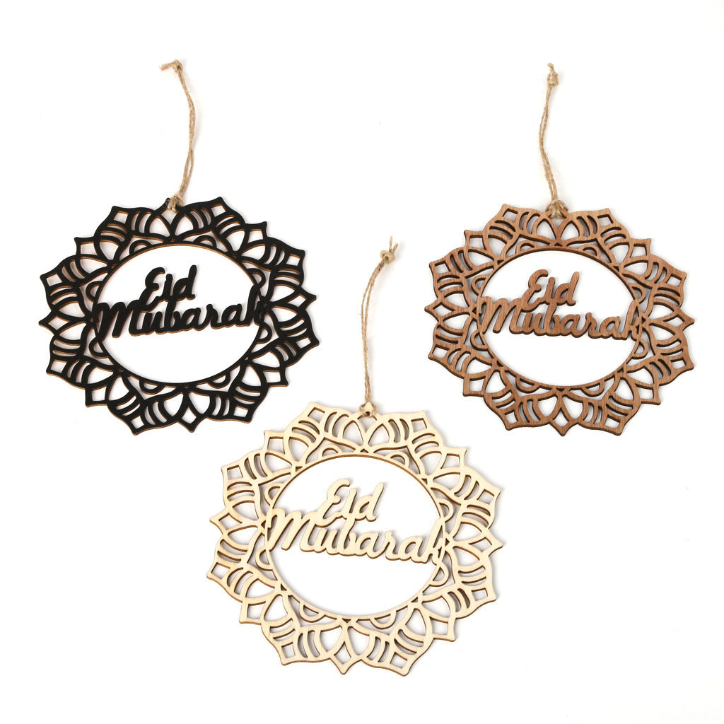 Wooden Ramadan Eid Pendants Decorations