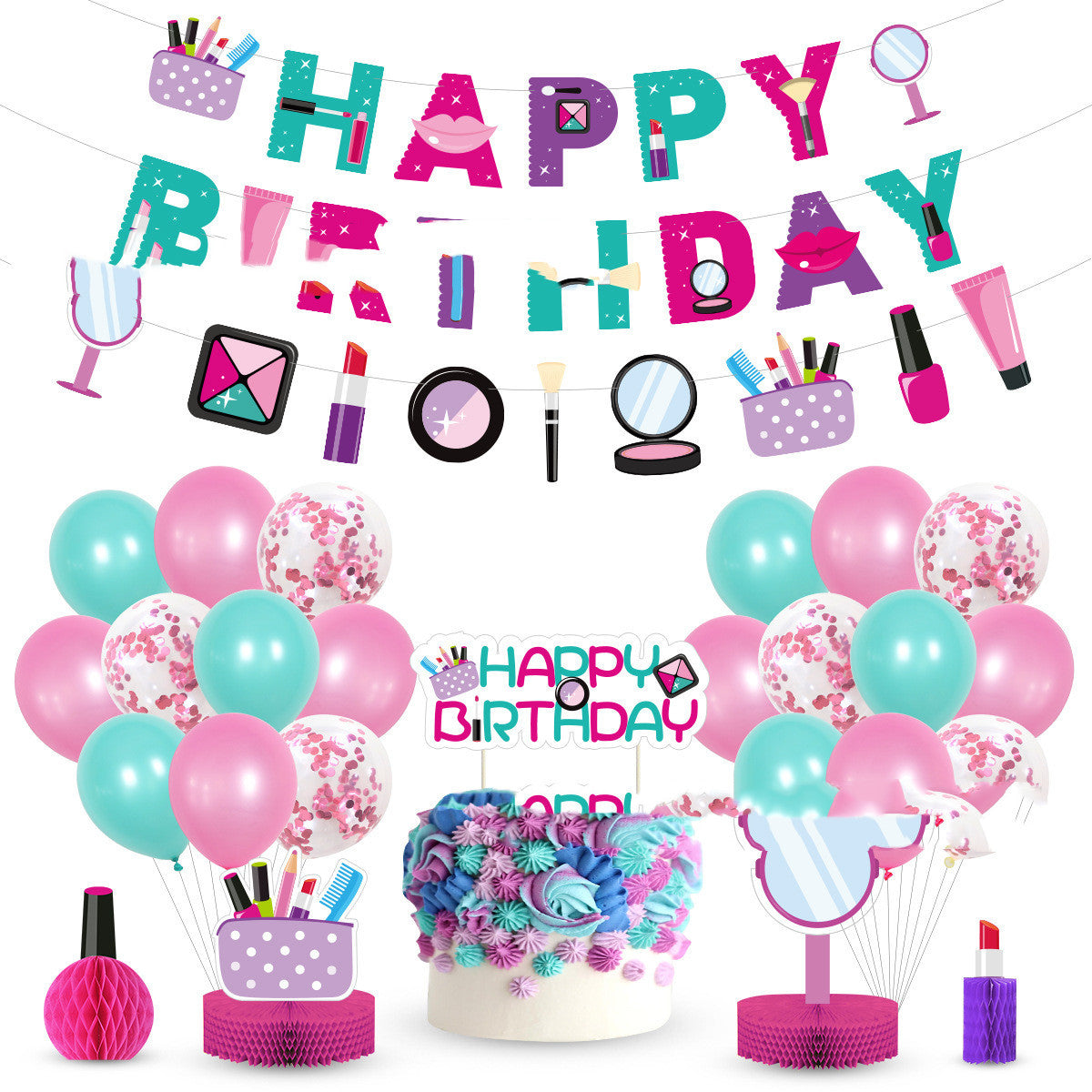 Makeup Theme Birthday Party Decor
