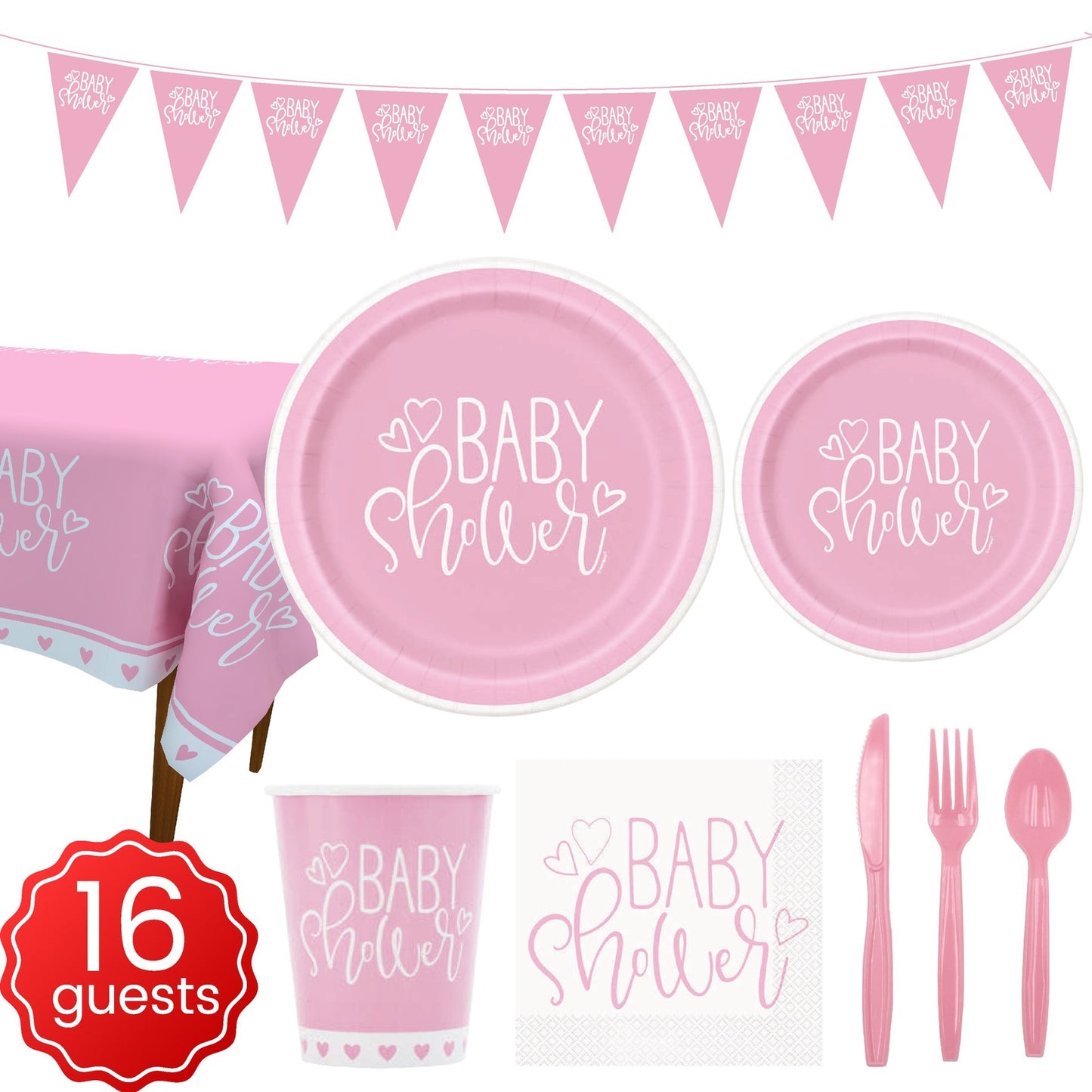 Baby Shower Boy Girl Disposable Dining Set Decoration