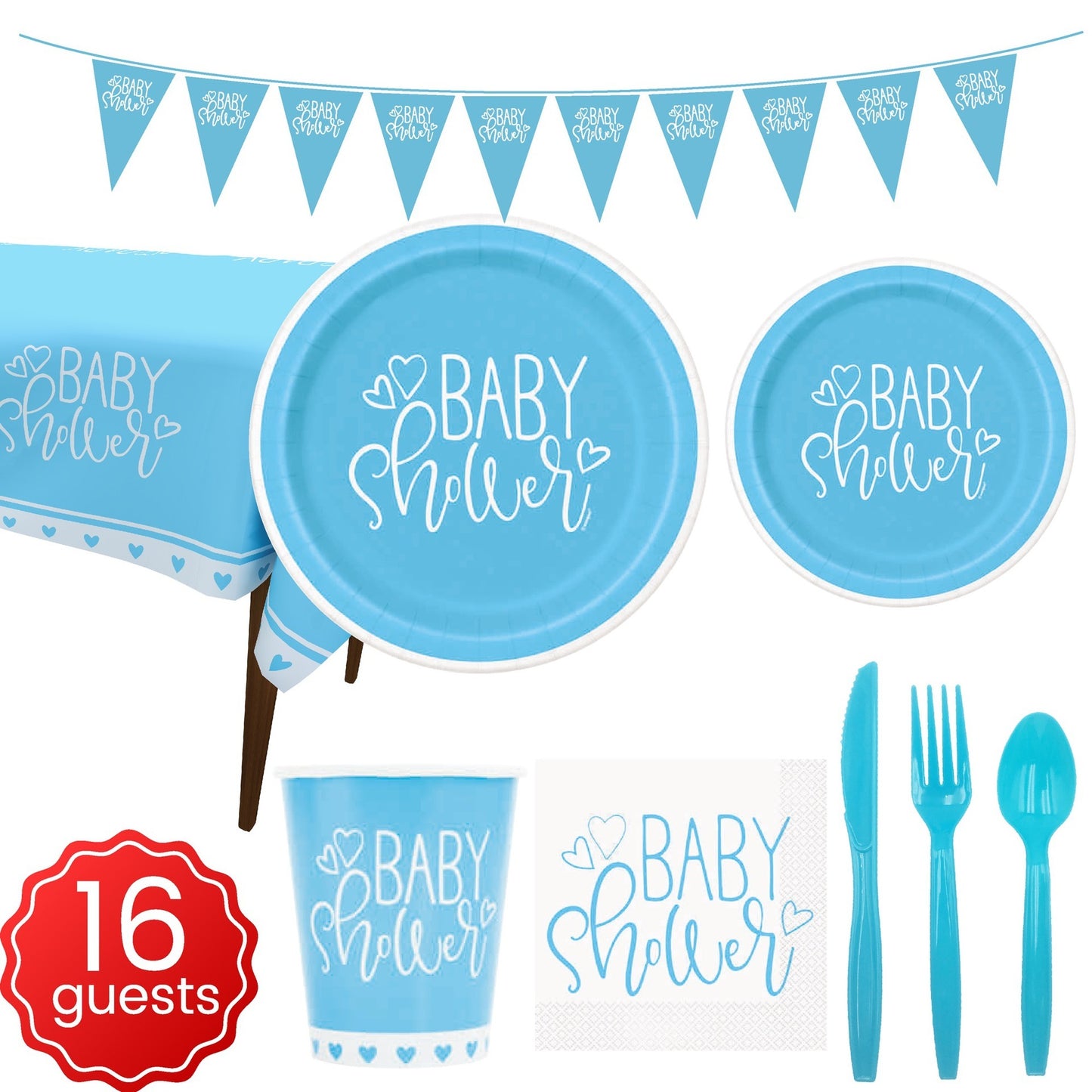 Baby Shower Boy Girl Disposable Dining Set Decoration