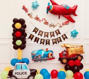 Large Birthday Balloon Transport Decoration Set