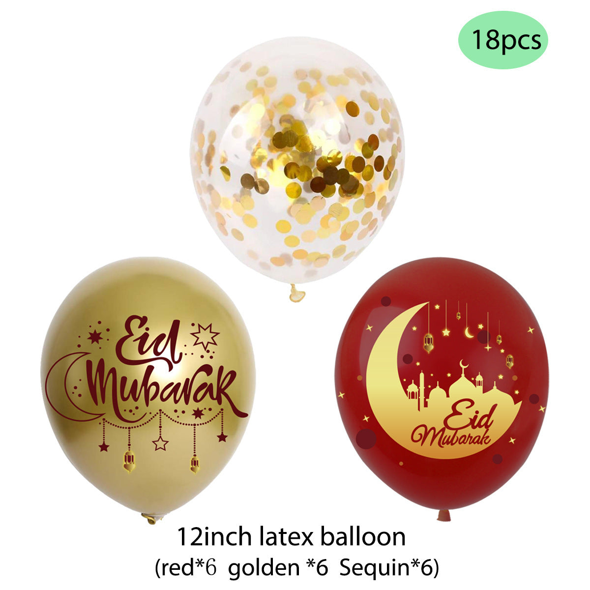 18 pcs mixed balloons