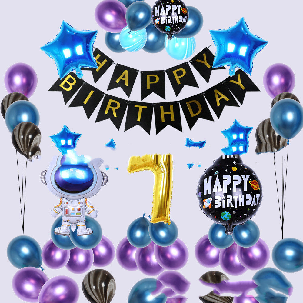 Space Theme Birthday Party Decoration Set