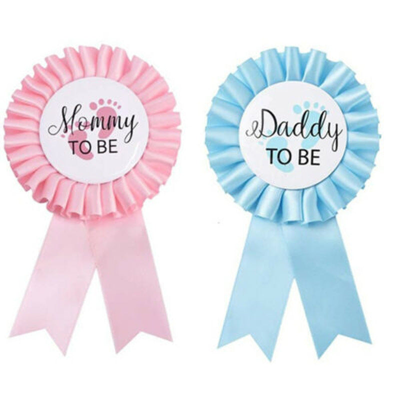 Baby Shower Party Shoulder Strap & Badge Set