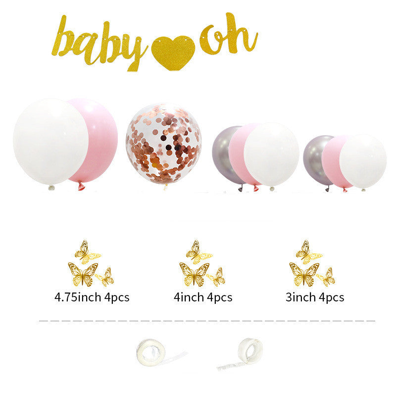 Butterfly Baby Girl Party Balloon Decoration