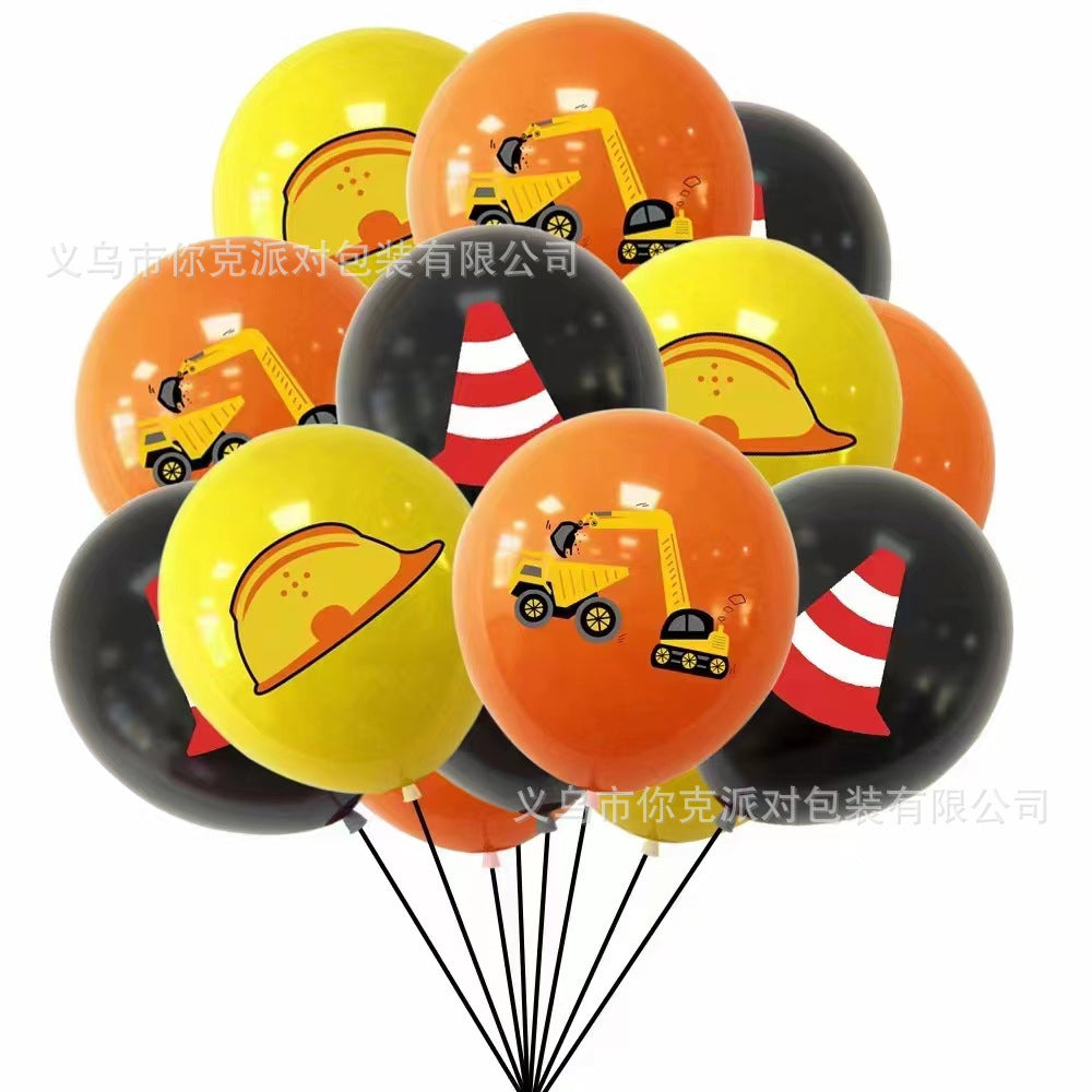 Construction Engineering Birthday Decoration Set