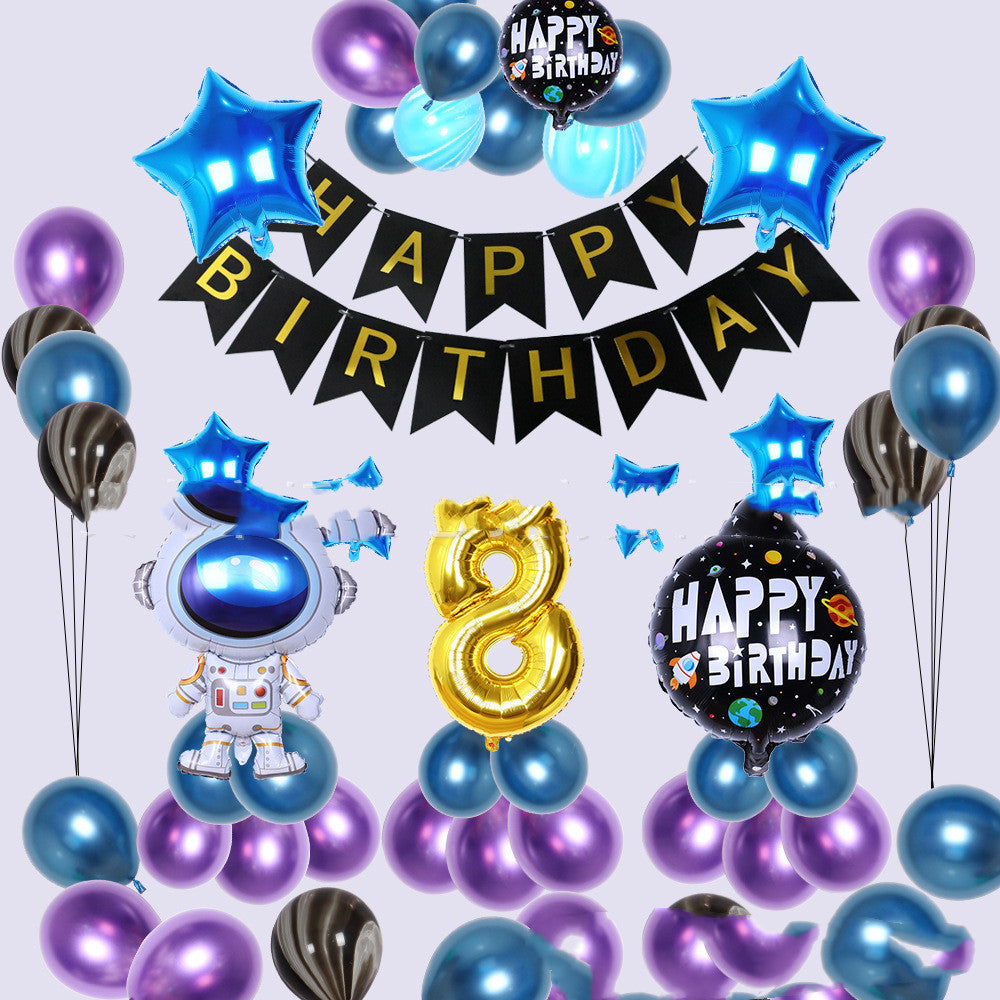 Space Theme Birthday Party Decoration Set