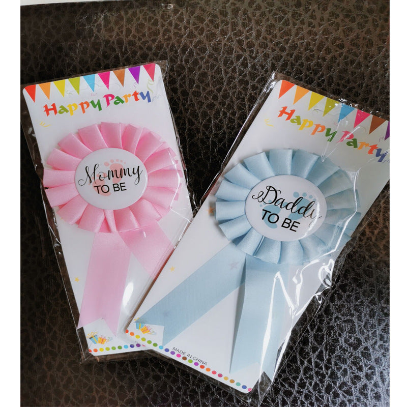 Baby Shower Party Shoulder Strap & Badge Set