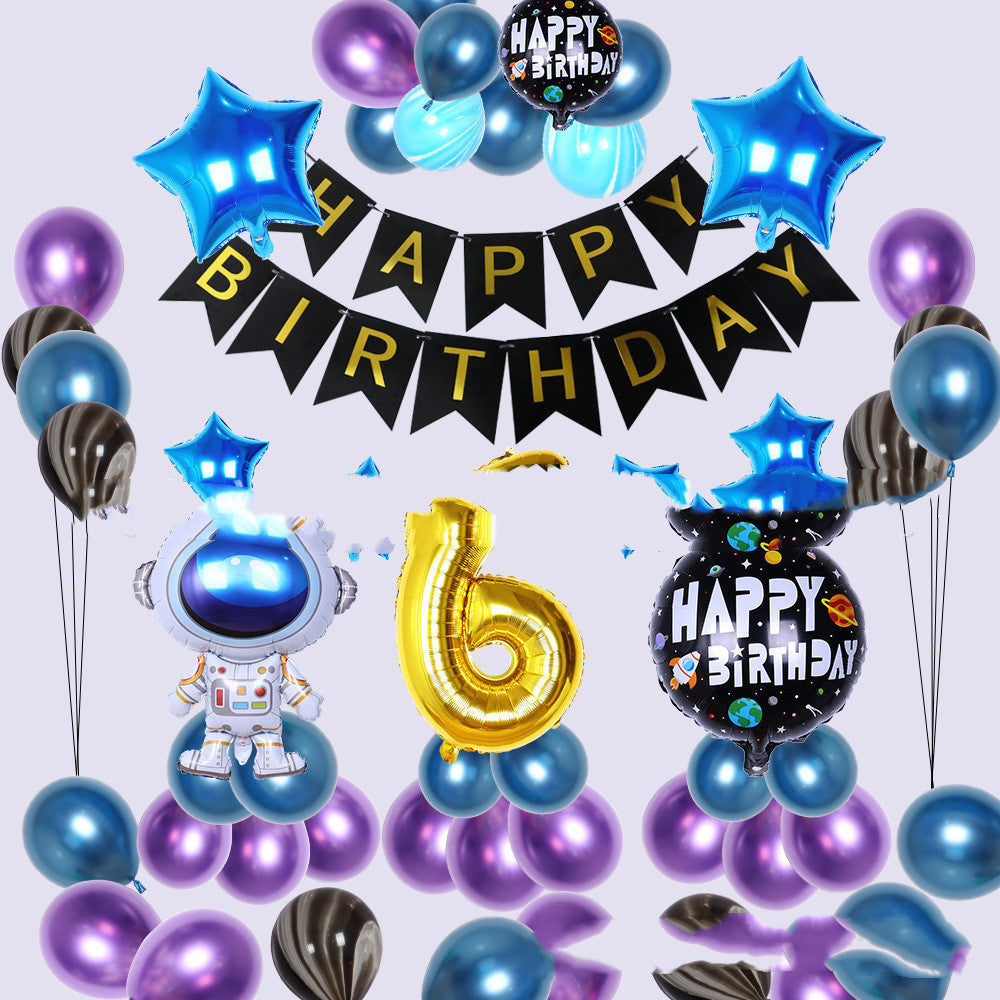 Space Theme Birthday Party Decoration Set
