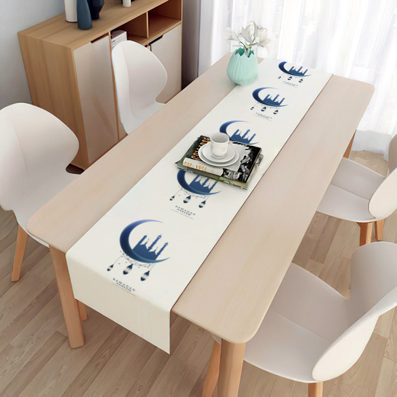 Ramadan blue mosque Table Runner