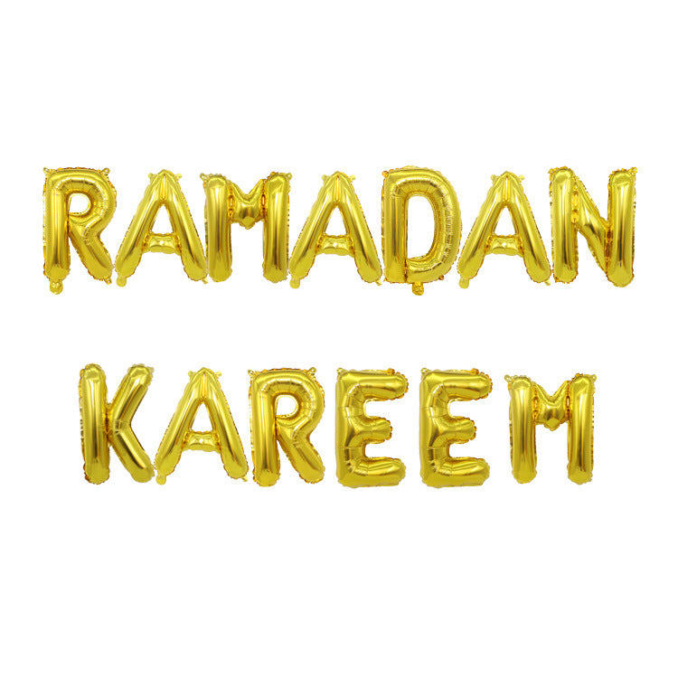 Ramadan kareem gold balloon