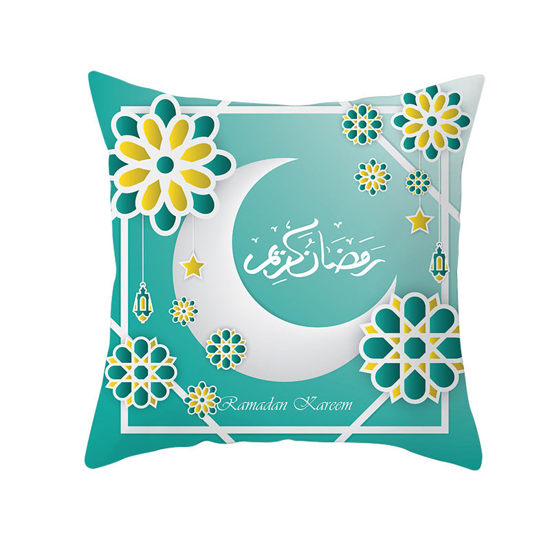Ramadan teal pillow