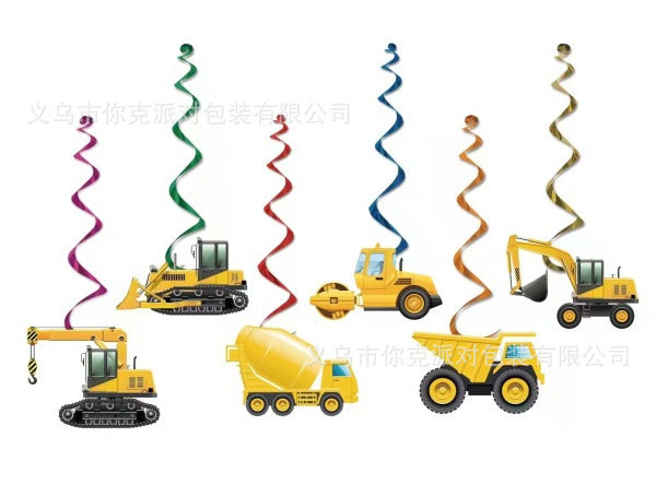 Construction Engineering Birthday Decoration Set