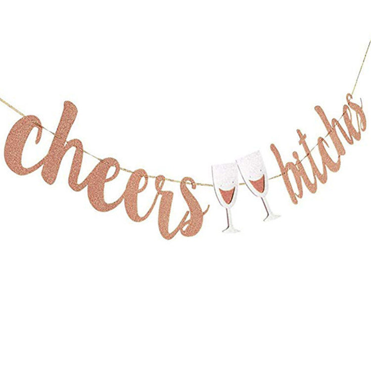 Creativity Wedding Party Decoration Pull Flag Paper