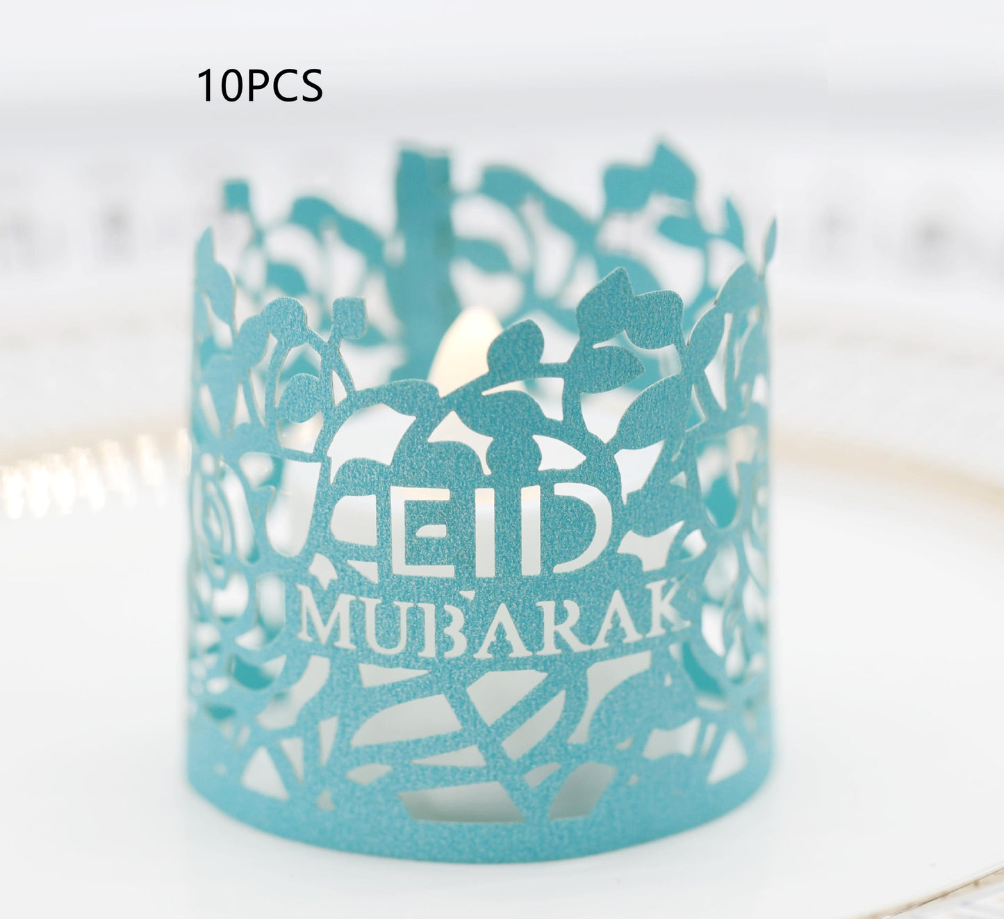 blue Eid candle