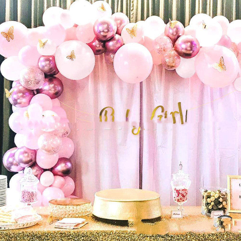 Butterfly Baby Girl Party Balloon Decoration