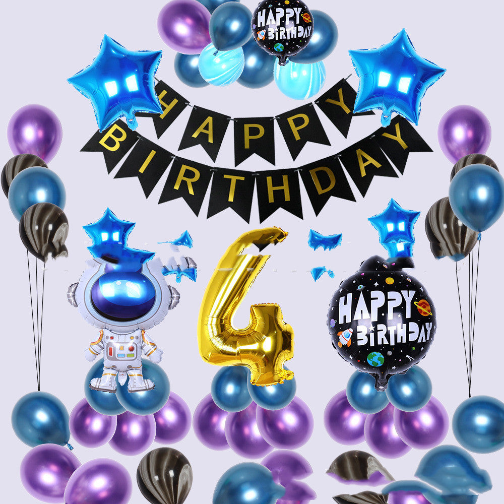 Space Theme Birthday Party Decoration Set