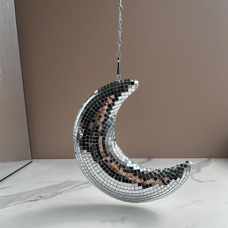 disco crescent moon decoration