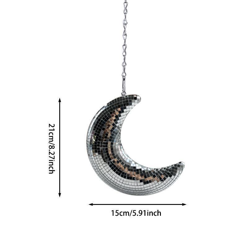 disco crescent moon decoration size