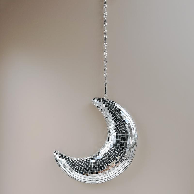disco moon decoration hanging