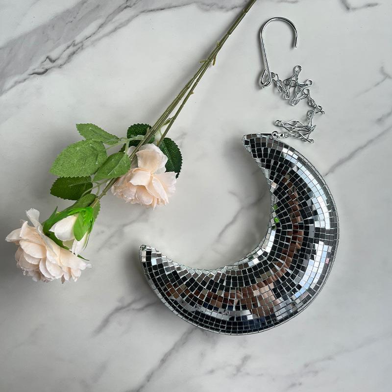 disco moon decoration with hook