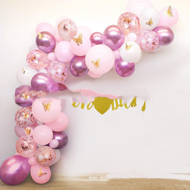 Butterfly Baby Girl Party Balloon Decoration