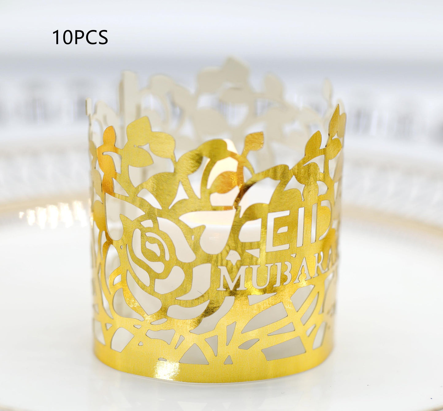 gold Eid candle