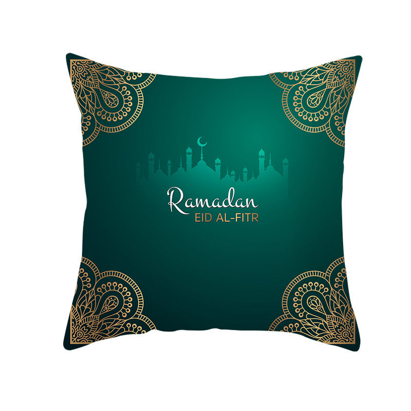 green gold ramadan eid pillow