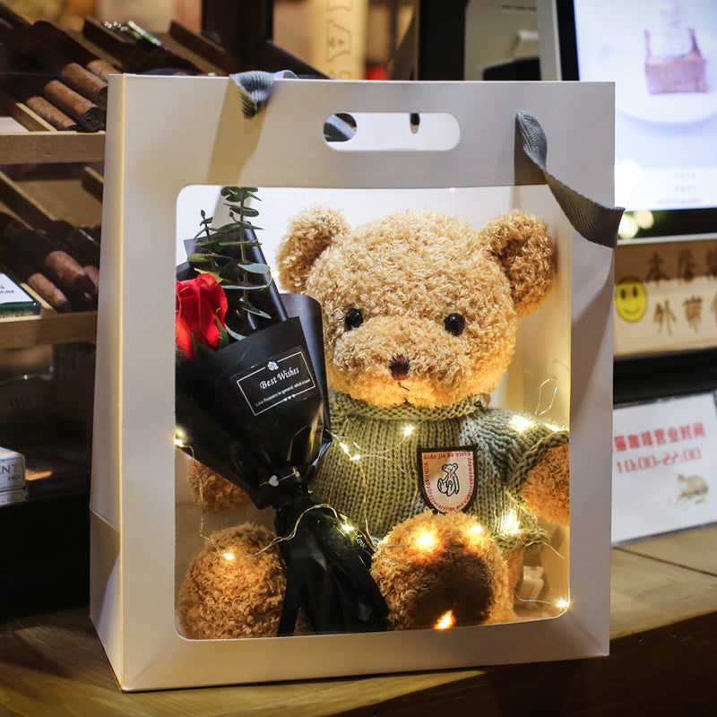 green teddy gift