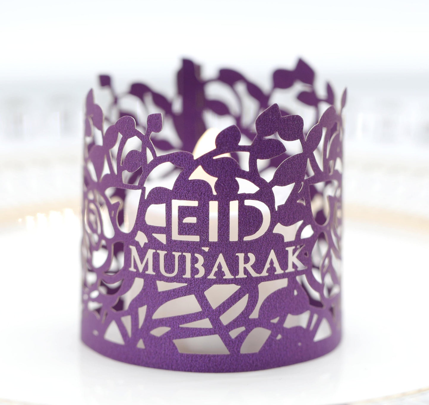 purple Eid candle