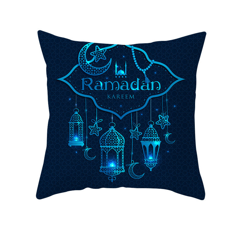 ramadan black blue pillow