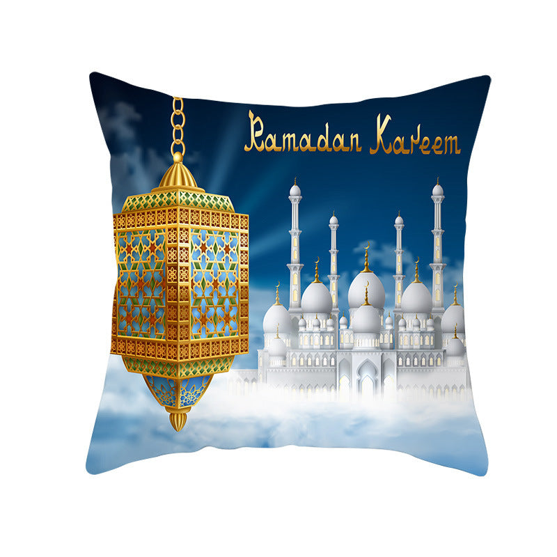ramadan mosuqe blue pillow