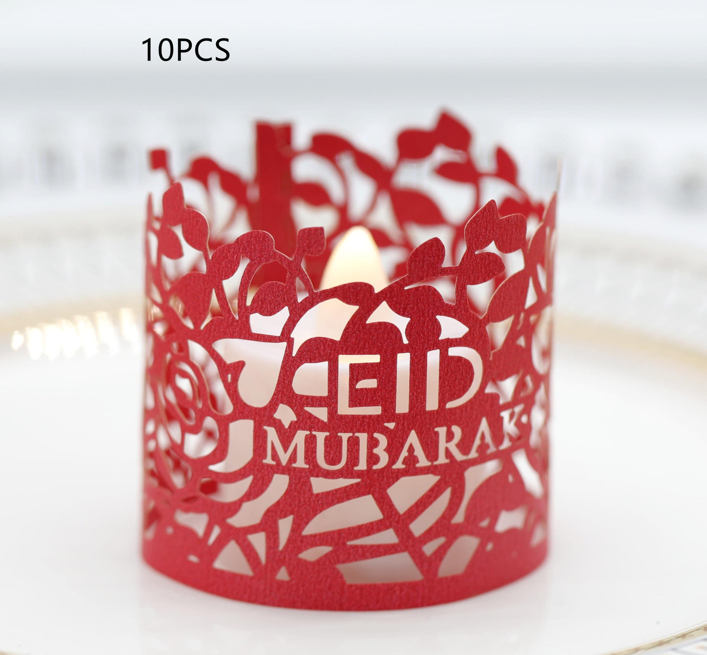 red Eid candle