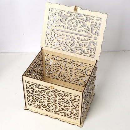 Wooden wedding card box