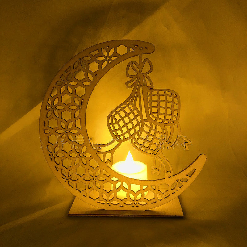 Wooden Muslim Festival Decoration Ornaments