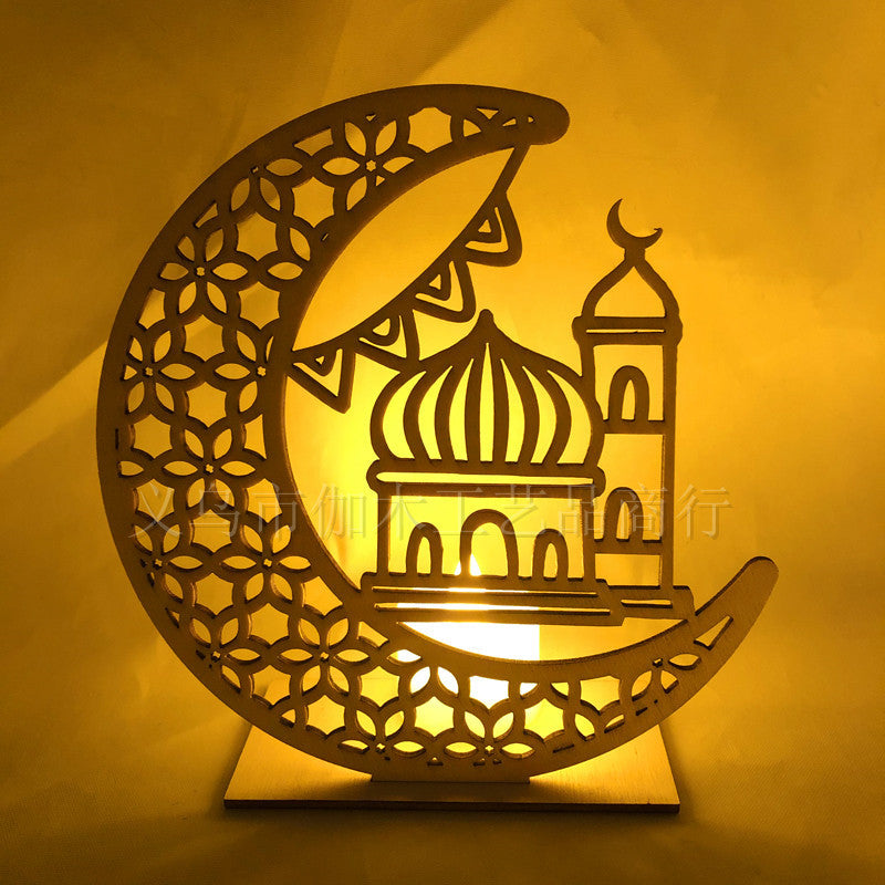 Wooden Muslim Festival Decoration Ornaments