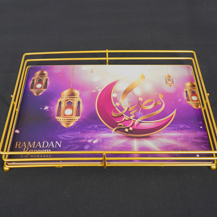 Painted Iron Tray Ramadan Festival