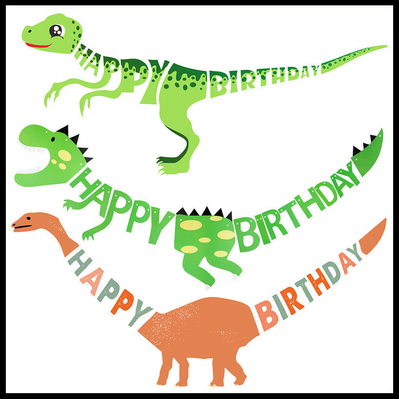 Dinosaur Birthday Party Decoration Banner