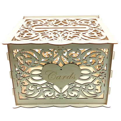 Wooden wedding card box