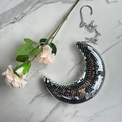 disco moon decoration with hook