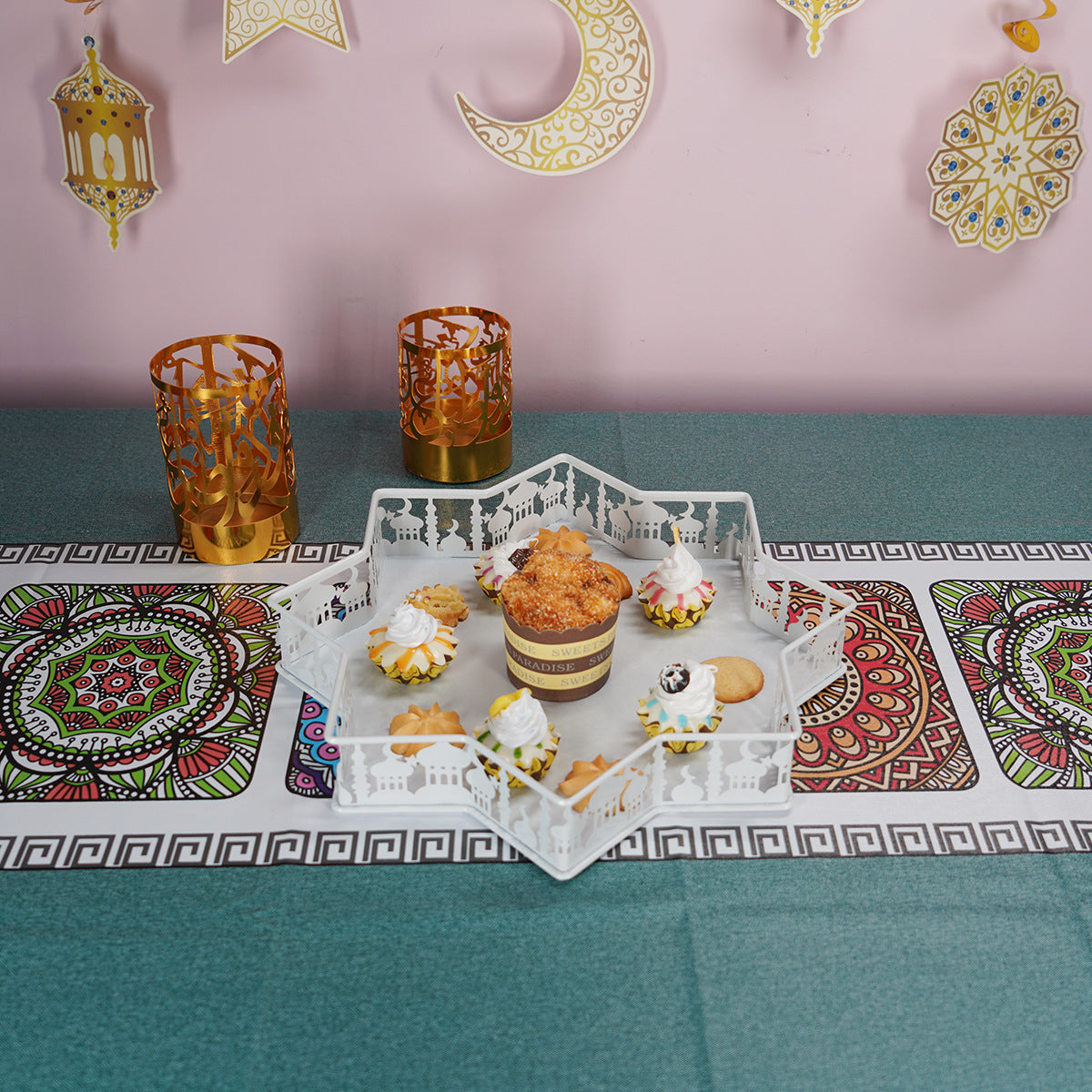 Ramadan Eid Table Iron Castle Tray