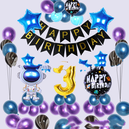 Space Theme Birthday Party Decoration Set