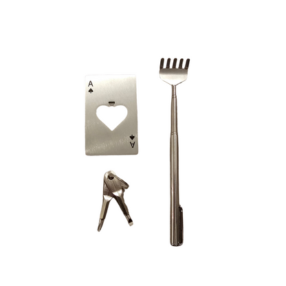 one for the man hamper box keyring back scratcher bottle opener